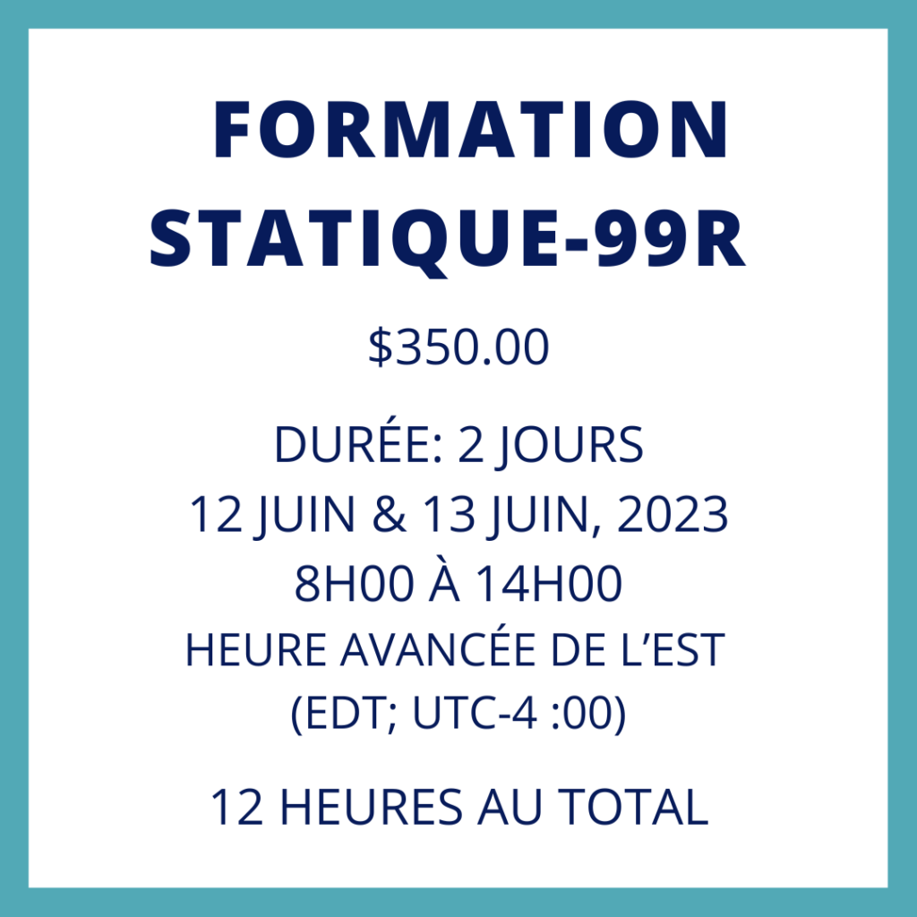 FORMATION STATIQUE-99R