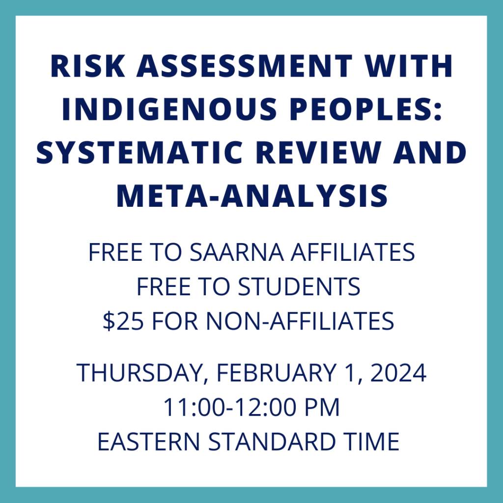 Risk Assessment with Indigenous Peoples: Systematic Review and Meta-Analysis