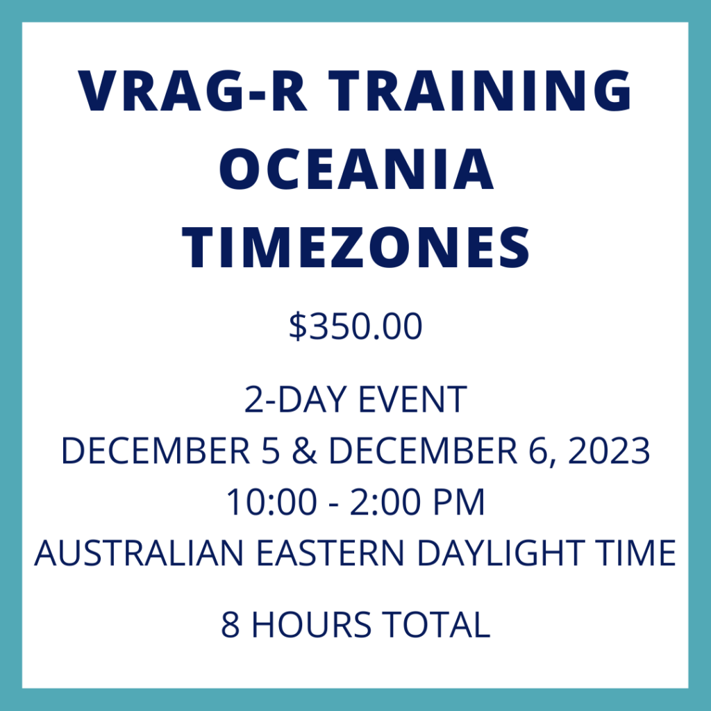 VRAG-R Training (Oceania Timezones)