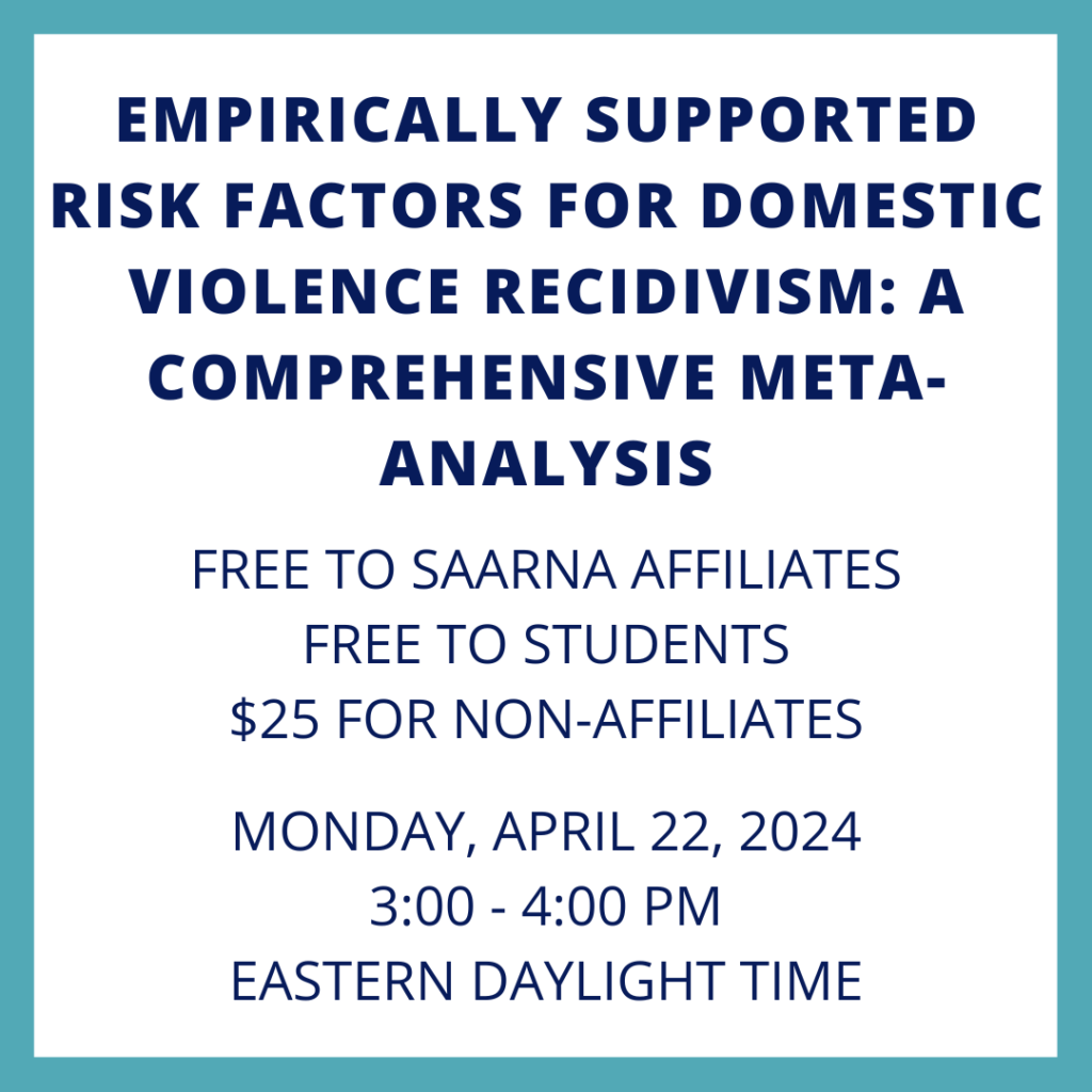 Empirically Supported Risk Factors for Domestic Violence Recidivism: A Comprehensive Meta-Analysis