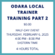 Protected: ODARA LOCAL TRAINER TRAINING PART 2 – Exclusive Event for ODARA Trainers