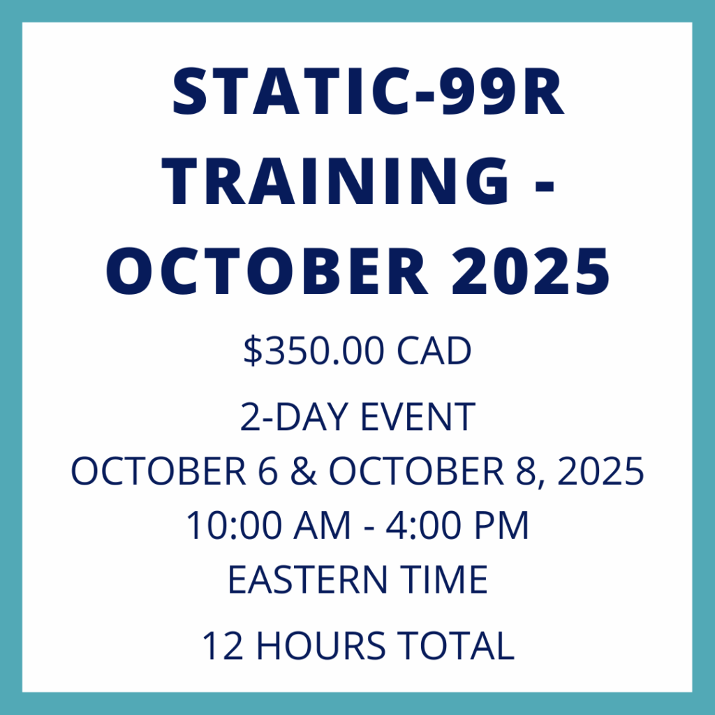 Static-99R Training - October 2025