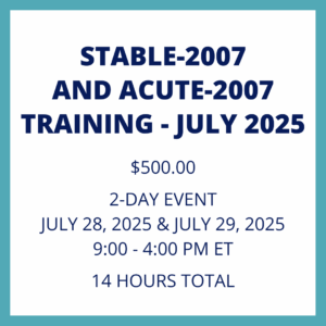 STABLE/ACUTE-2007 Training - July 2025